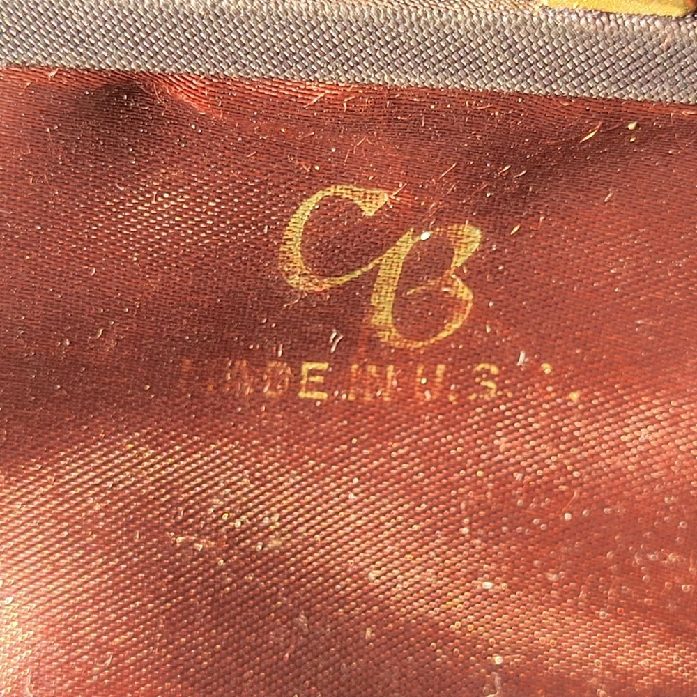 Vintage Fabric Handbag ~ CB Made in USA ~ Satin Lining ~ Attached Coin Purse - Picture 8 of 16